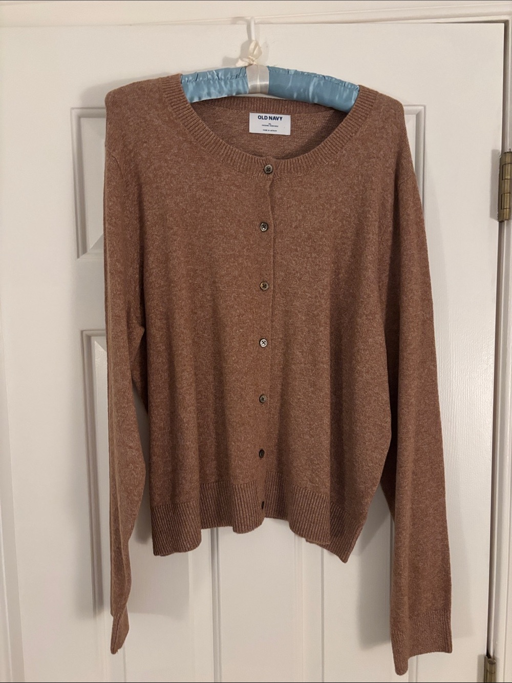 Old Navy Women's Tan Button-Front Sweater Cardigan